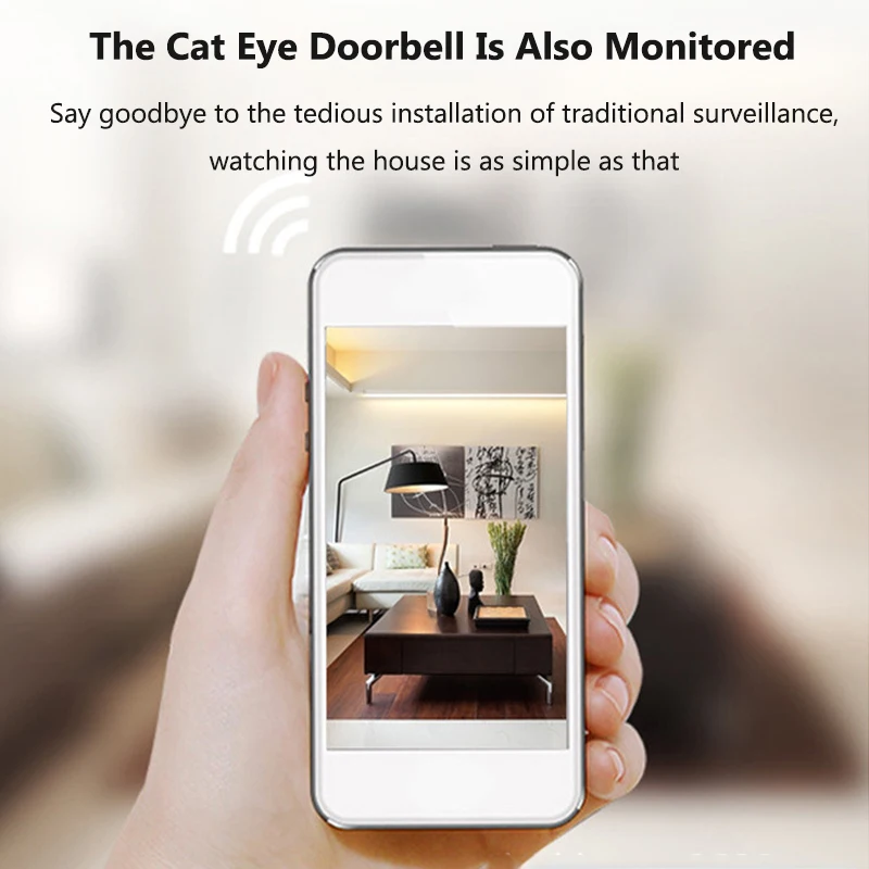 Campanello radar wireless Tuya da 4,3 pollici campanello per porte WiFi telecamera per fori mobili rilevamento movimento PIR visione notturna videocitofono 1080P per la casa