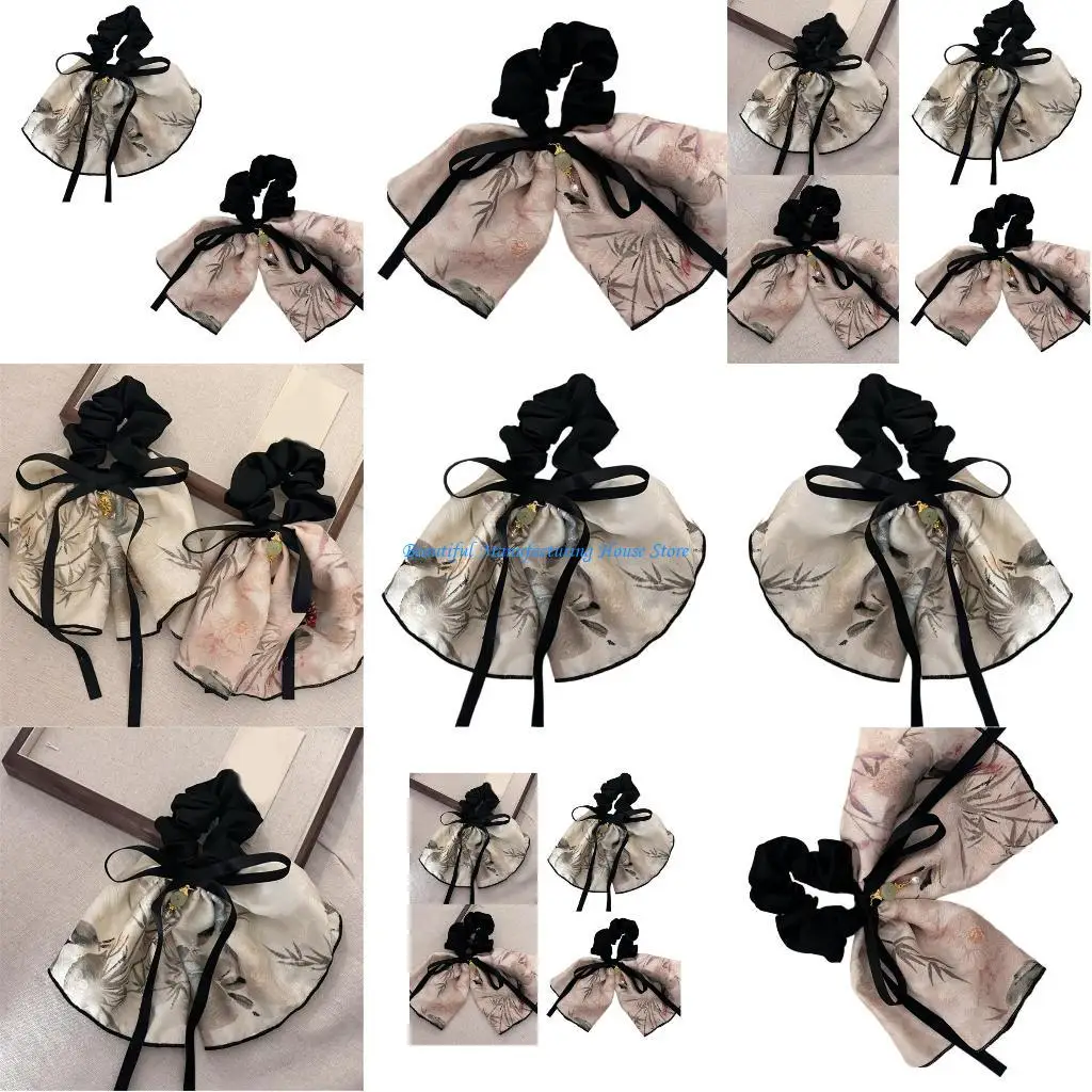 E56A 여성용 편안한 HScrunchies 대형 탄성 헤어 밴드 헤어 Scrunchy Bobbles 소프트 헤어 액세서리