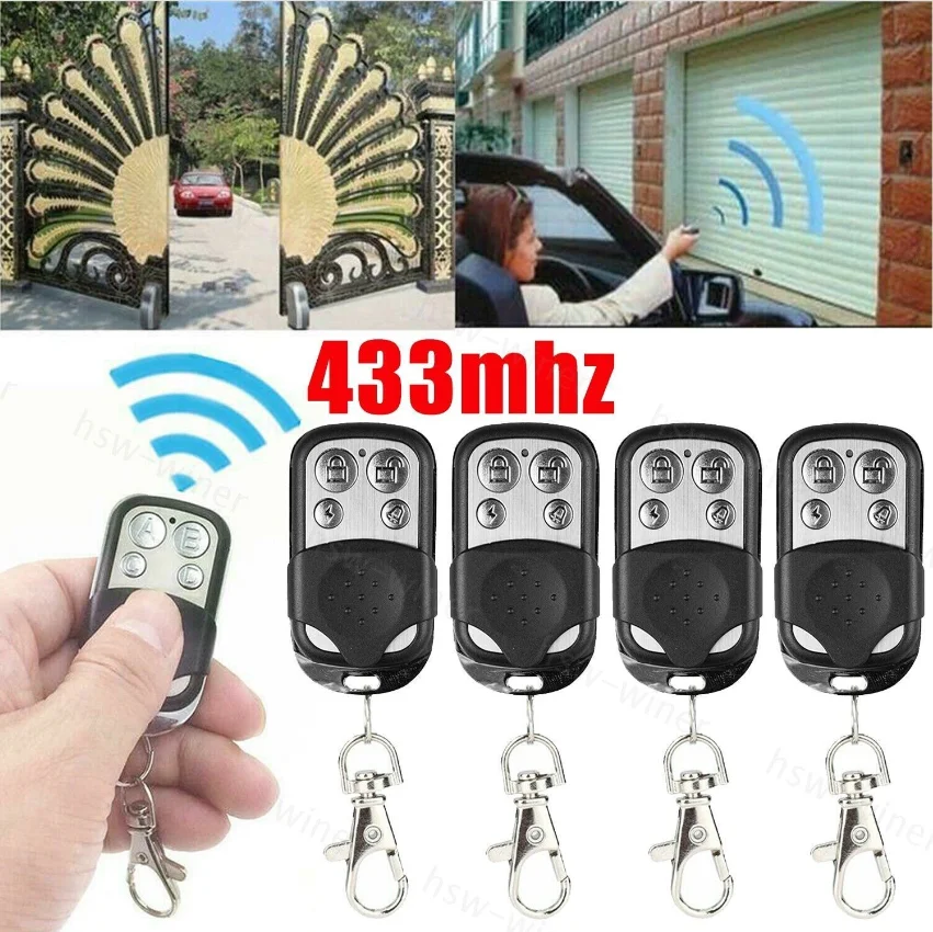 

4PCS 433 MHz Remote Control Garage Door Opener Clone Access Controller Gate Keychain Step-By-Step Copy Automation For Sliding PC