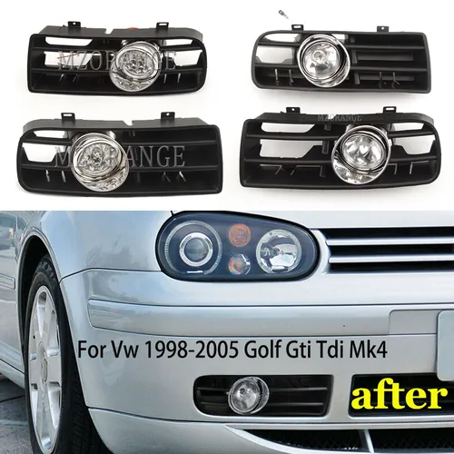 Luces antiniebla LED luz antiniebla para VW Golf 4 MK4 GTi TDI 1997-2006 LED DRL lámpara antiniebla de conducción lámpara de señal de giro de parrilla de carreras