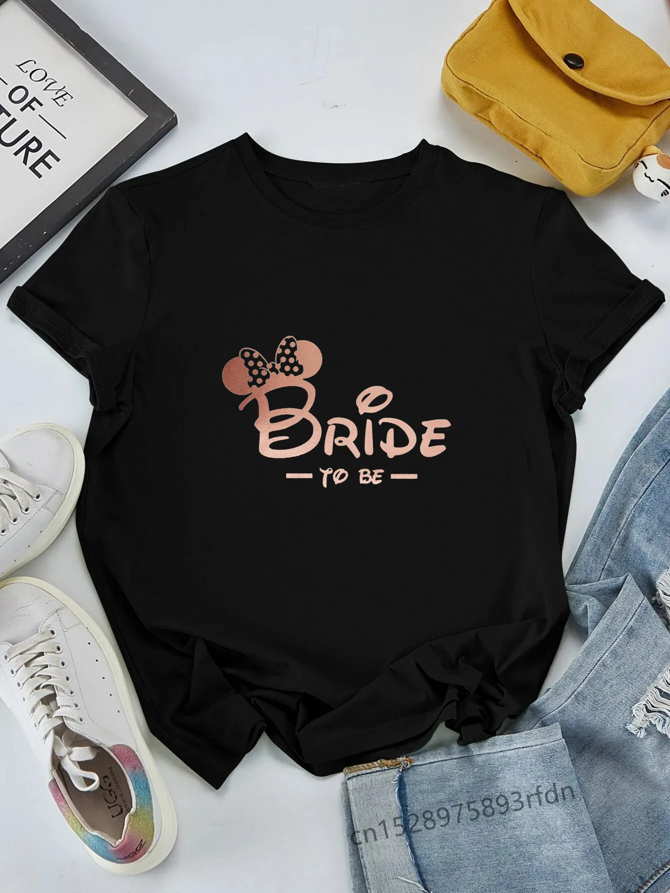 Vrouwen Golden Team Bruid Squad Pijl Bachelorette T-shirts Meisje De La Mariee Evfj Vrijgezellenfeest Tops Tee Lady Birde Om worden Kleding