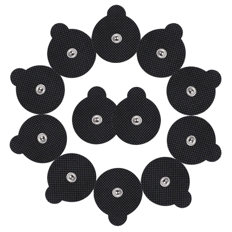 2 قطعة 4 سنتيمتر وحدة عشرات مستديرة منصات القطب ل EMS العضلات محفز العلاج الكهربائي منصات ذاتية اللصق استبدال قابلة لإعادة الاستخدام #2