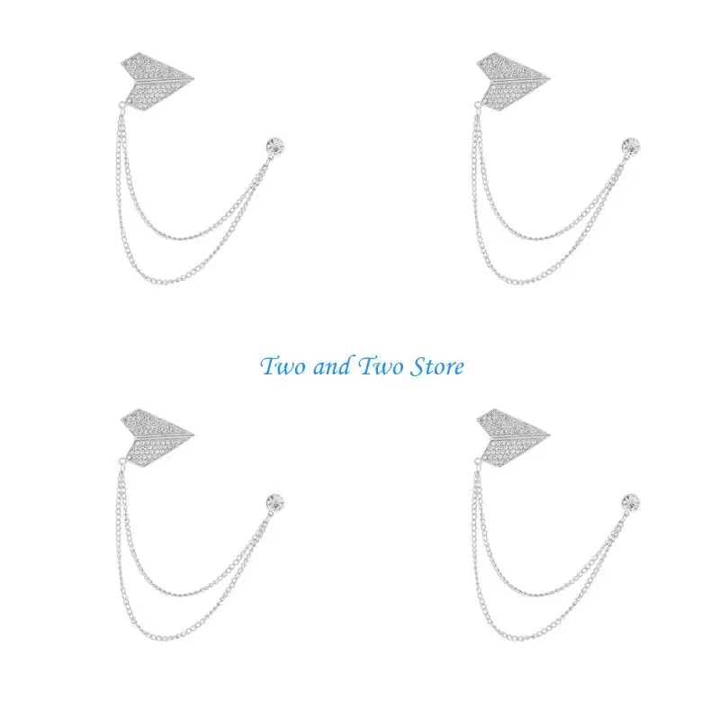 

HX6F 4 Piece Women's Brooches Pin Lightweight Alloy Cufflinks For Professional Wear Secure Clasp Design Comfortable