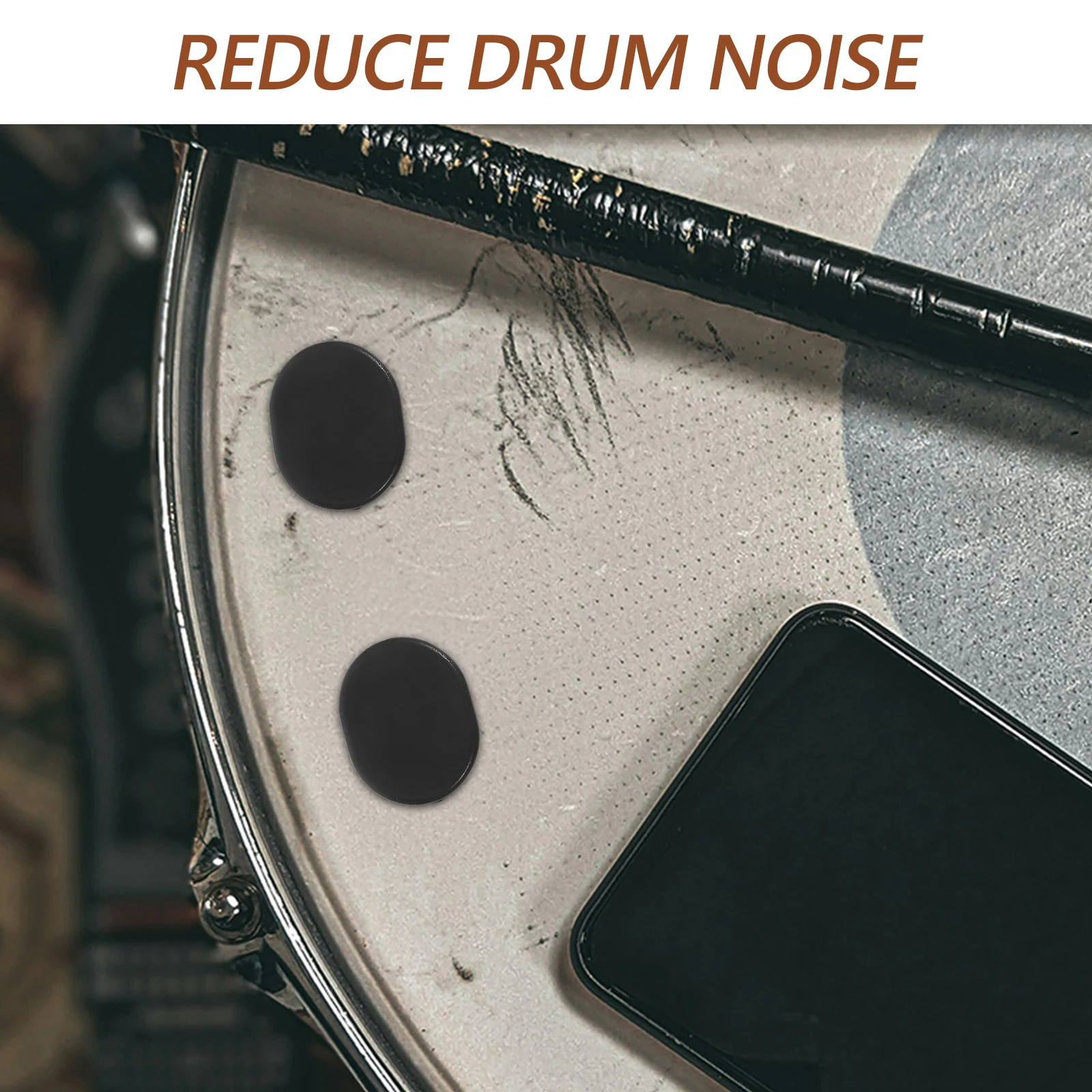 

6Pcs Silicone Drum Dampening Pads Self Adhesive Noise Reduction for Acoustic Drum Kit Tone Control Practice Accessories