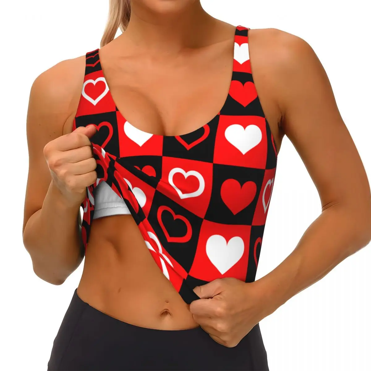 Yoga Vest Dames Gym Sport Crop Tops Liefde Achtergrond Streetwear Workout Ademende Tank Top Vrouwelijk