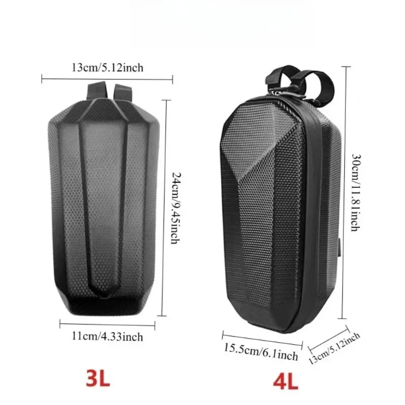 Scooter Bicycle Skateboard Waterproof Hard Shell Front EVA Hard Shell Bags Bicycle Handlebar Hanging Bag MTB Bike Carry Storage