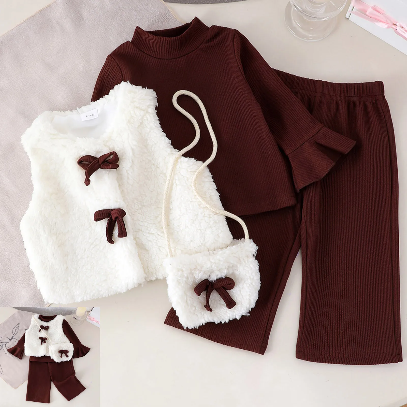 

Soft Bows for Baby Girls Retro h Bow Tie Set For Baby Girls Featuring A Bell Sleeved Top And Pants Girls Size 14 Sweat Suits