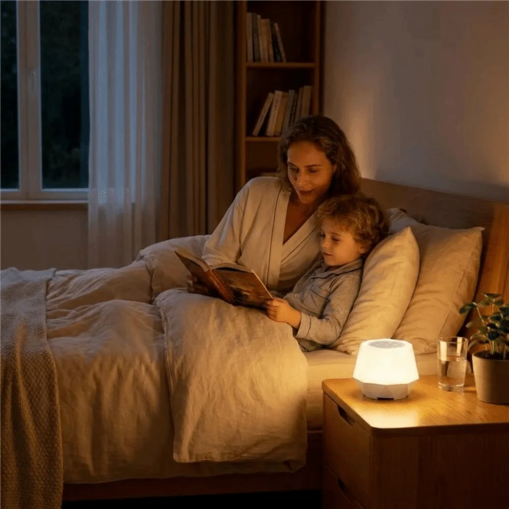 Intelligent Charging White Noise Night Light 10 Soothing Sounds Colorful Lighting Sleep Sound Machine Rechargeable