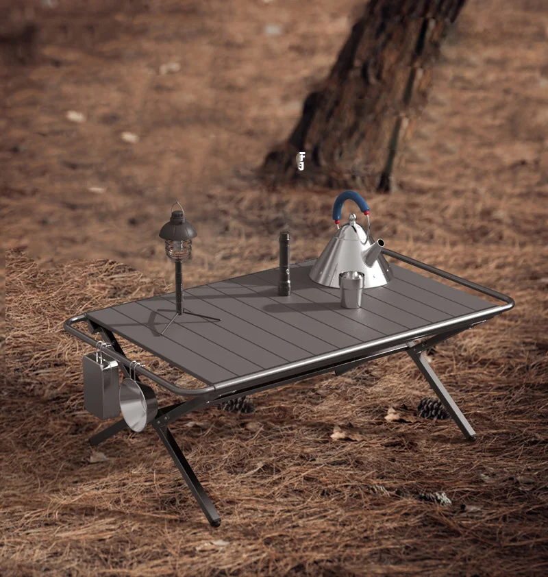 Portable Camping Side Table Ultralight Aluminum Beach Table Small Folding Table With Carry Bag For Outdoor Cooking