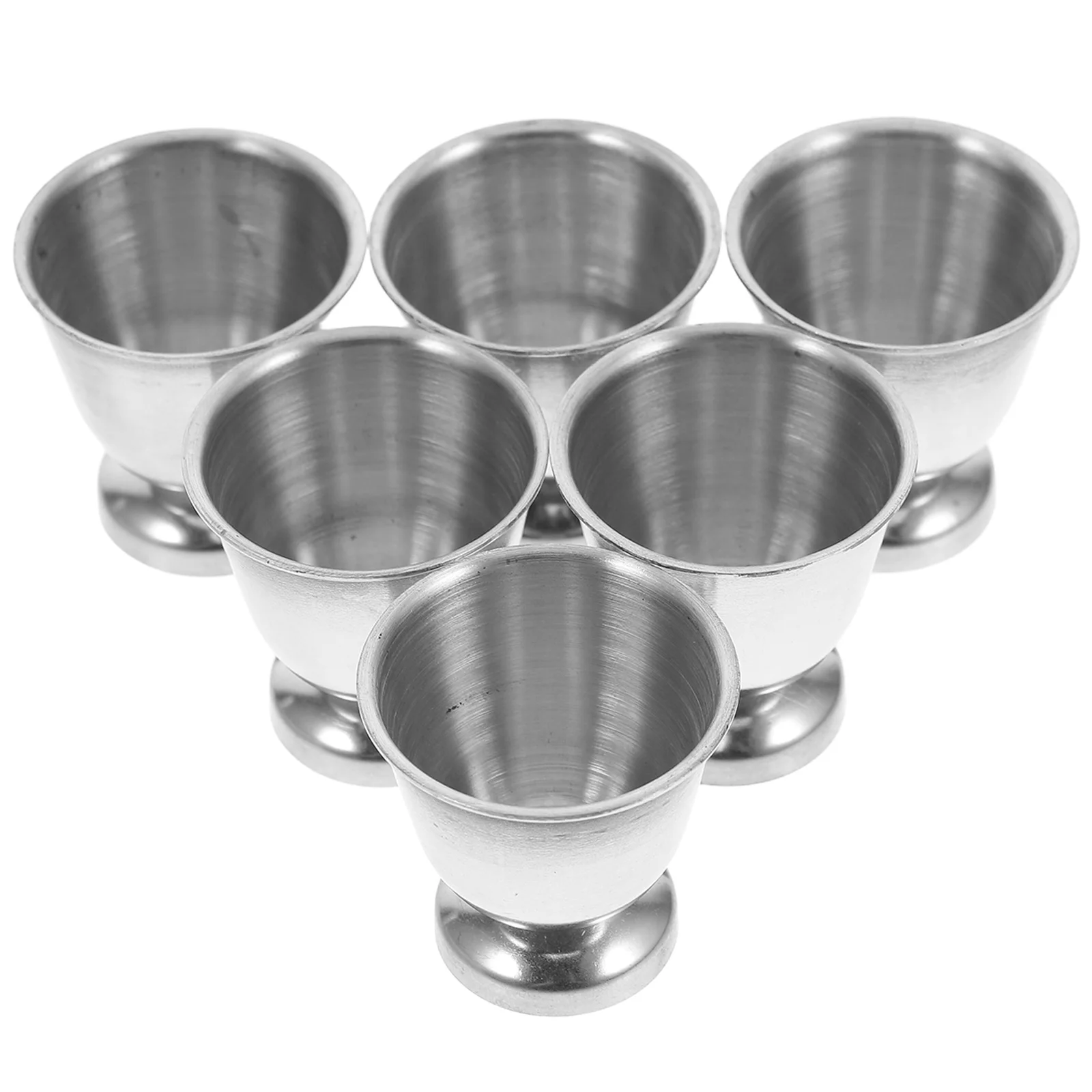

6pcs Stainless Cup Mini Glasses Portable for Parties Elegant Stackable Kids Double Drinking Cups Glass
