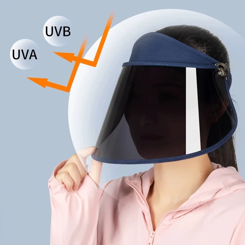 

Anti-UV Sun Hat for Woman Summer Hat with Long Brim Sunscreen Visors Golf Cap Outdoor Sport Beach Empty Top Breath Adjustable