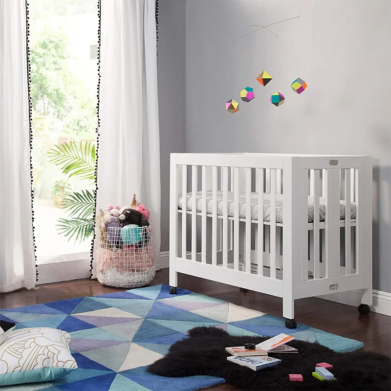 Modern Wooden Cot Bed Panel Kids Cribs Cot Baby Bedroom Furniture Hotel Baby Cribs