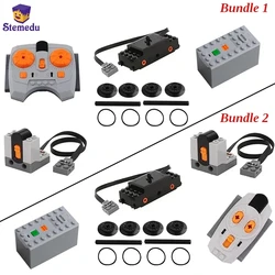 Train Track Kit Building Blocks MOC Power Functions Parts Motor Battery Box Infrared Speed Remote Control Receiver for Legoeds