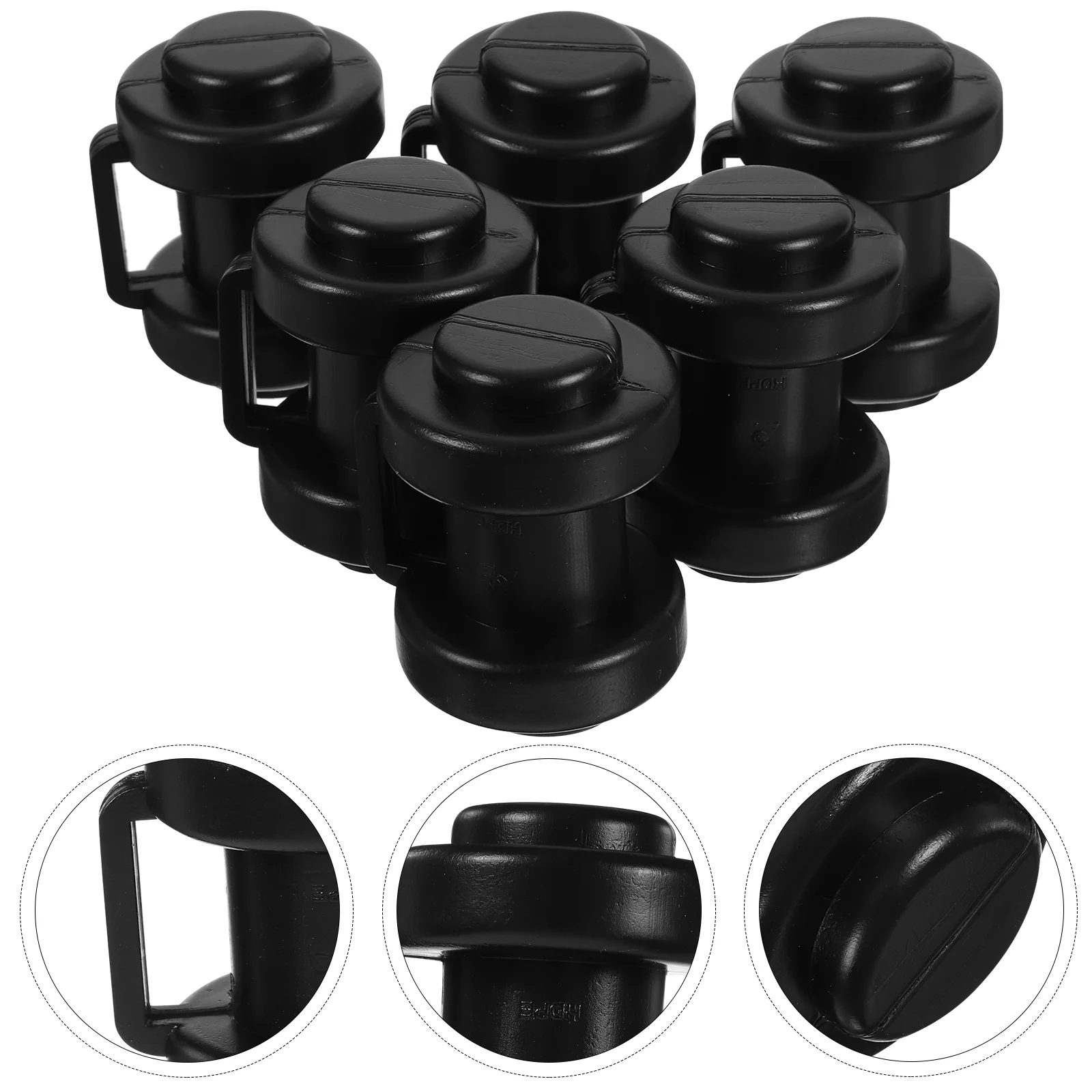 

6 Pcs Trampoline Protective Cover Pole Accessory Small Replacements Supplies Caps Supply Tube Parts Adapter Plastic