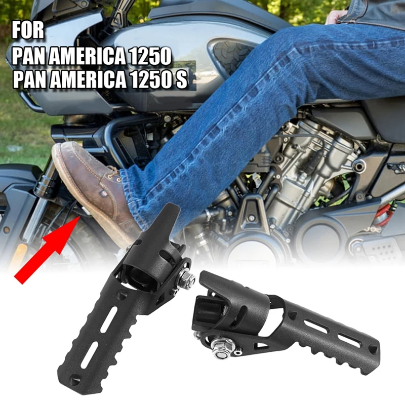 

For PAN AMERICA 1250 PA1250 2020 2021 Motorcycle Highway Front Foot Pegs Folding Footrests Clamps 22-25Mm