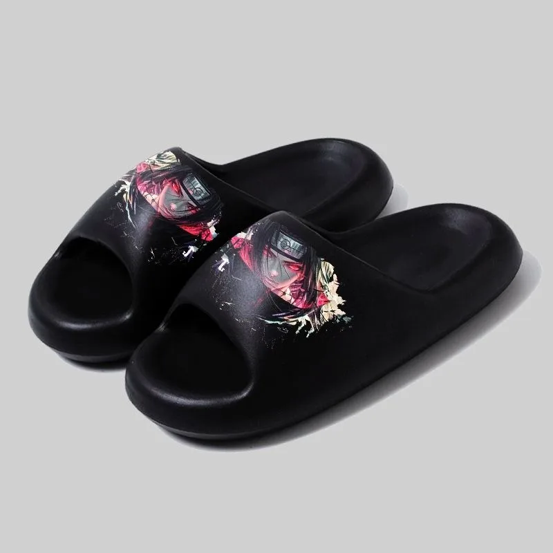 Naruto anime peripherals Naruto Sasuke Kakashi Uchiha Itachi super soft slippers summer outer wear comfortable sandals gift