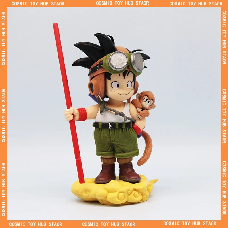 

Hot 18cm Humanoid Figurine Wukong Q-Version Standing Posture Gk Monkey Flight Suit Trendy Toy Statue Decoration Ornament Anime