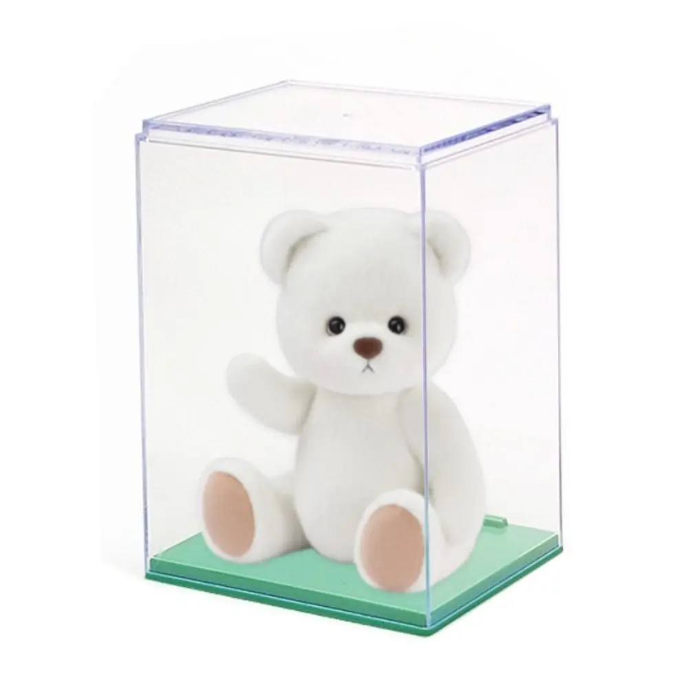 1pc Acrylic Storage Box Desktop Doll Display Box Single Dustproof Transparent Display Rack Display Cabinet