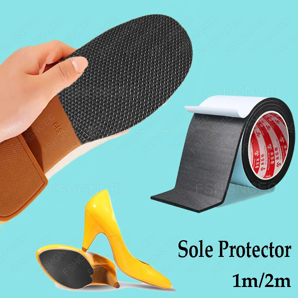 1 m/2 m Schuhgriffe auf der Unterseite der Schuhe, Mann und Frau, selbstklebender, rutschfester Sohlenschutz für High Heels und Sportschuhe, Reparaturflicken