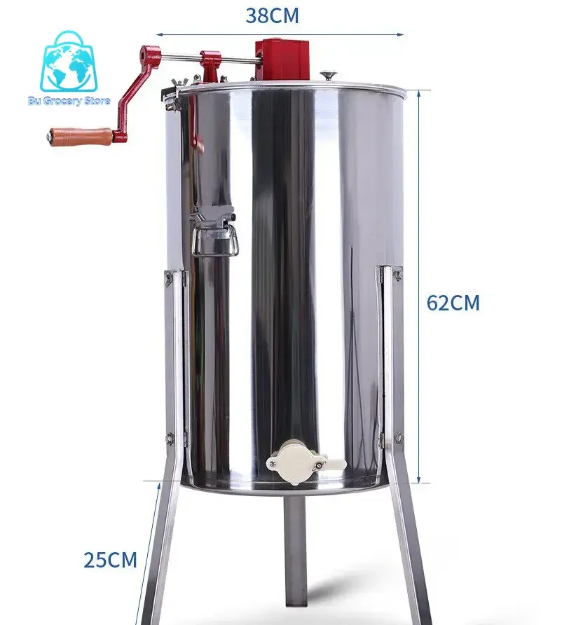 4/8 Frame Horizontal Electric Honey Extractor Stainless Steel Honey Spinner Beekeeping Harvest Tool