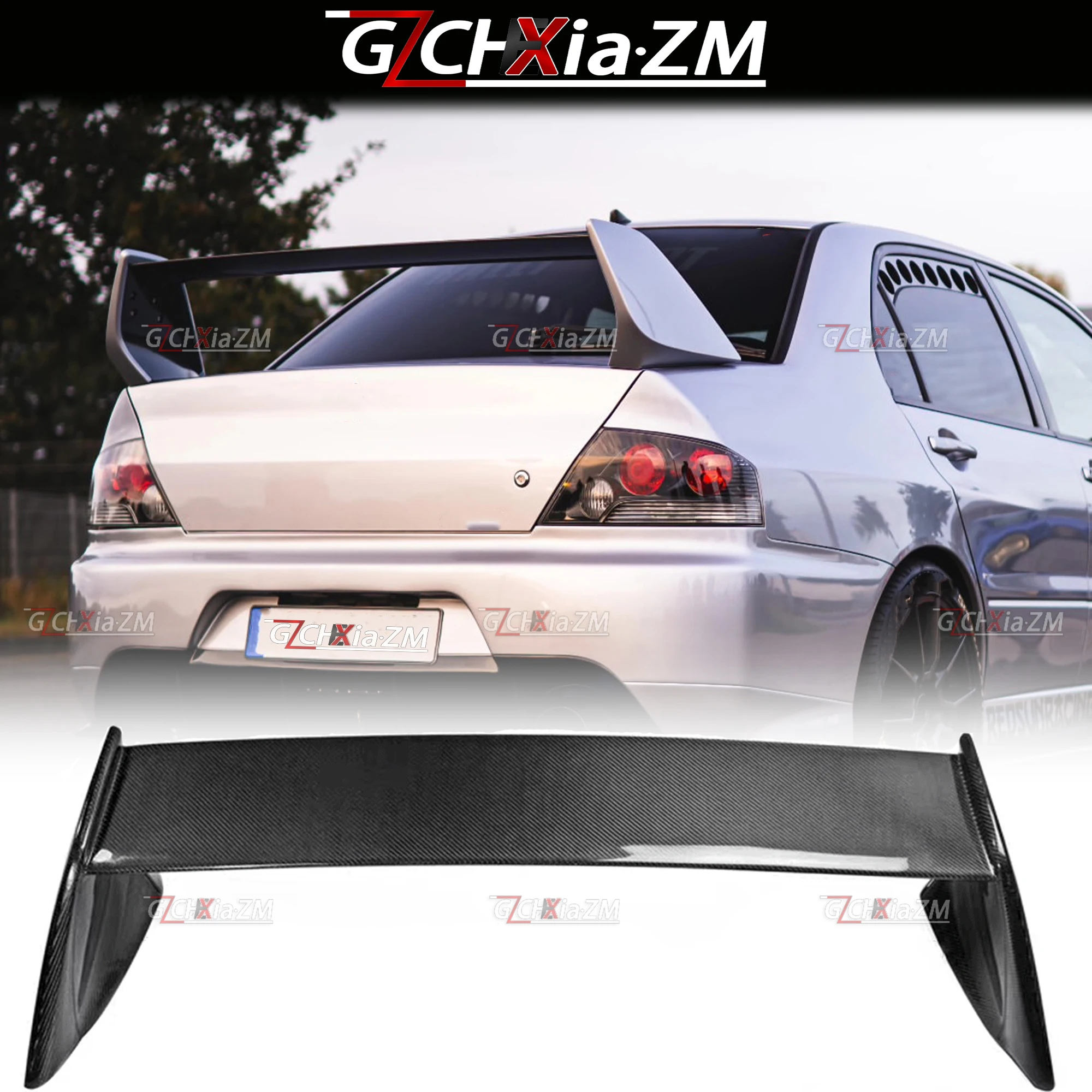 For 2000-2008 Mitsubishi Lancer Evolution EVO 7 8 9 Rear Spoiler JDM ABS Material Luggage Lid Diffuser Kit Rear Wing Decoration