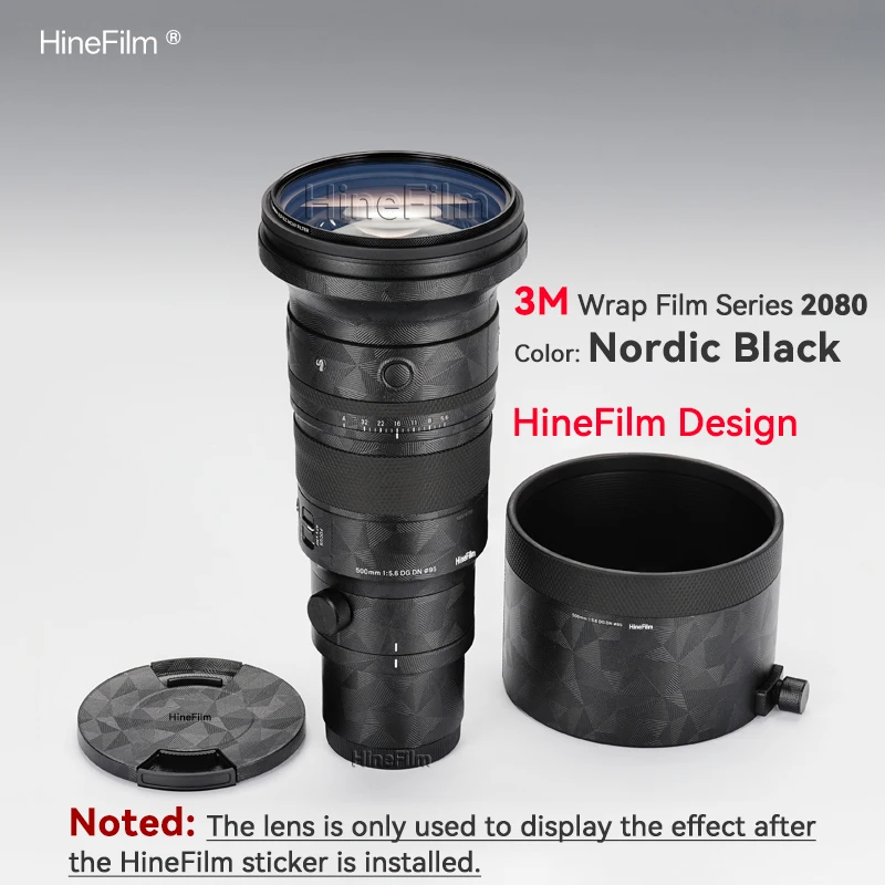 Hinefilm Skin for Sigma 500 F5.6 DG DN for Sony Mount Lens Sticker 500F5.6 Wrap Cover for Sigma 500 5.6 Lens Protective Skin - Image 2