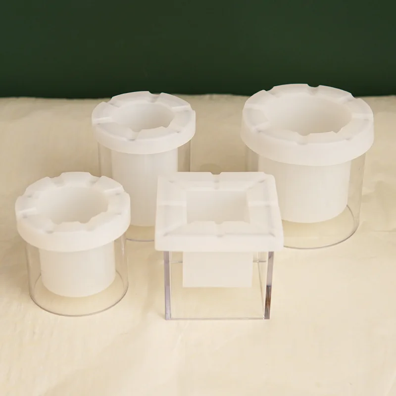 Internal Burning Cup Candle Mold DIY Cylindrical Hollow Square Candle Mould PC Material Hollow Windproof Candle Molds