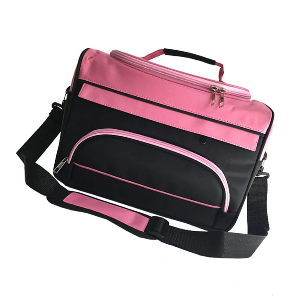 

1pc Large Capacity Multifunctional Makeup Storage Bag Organizer Brush Slots Hair Dryer Pocket Travel Toiletry for Women
