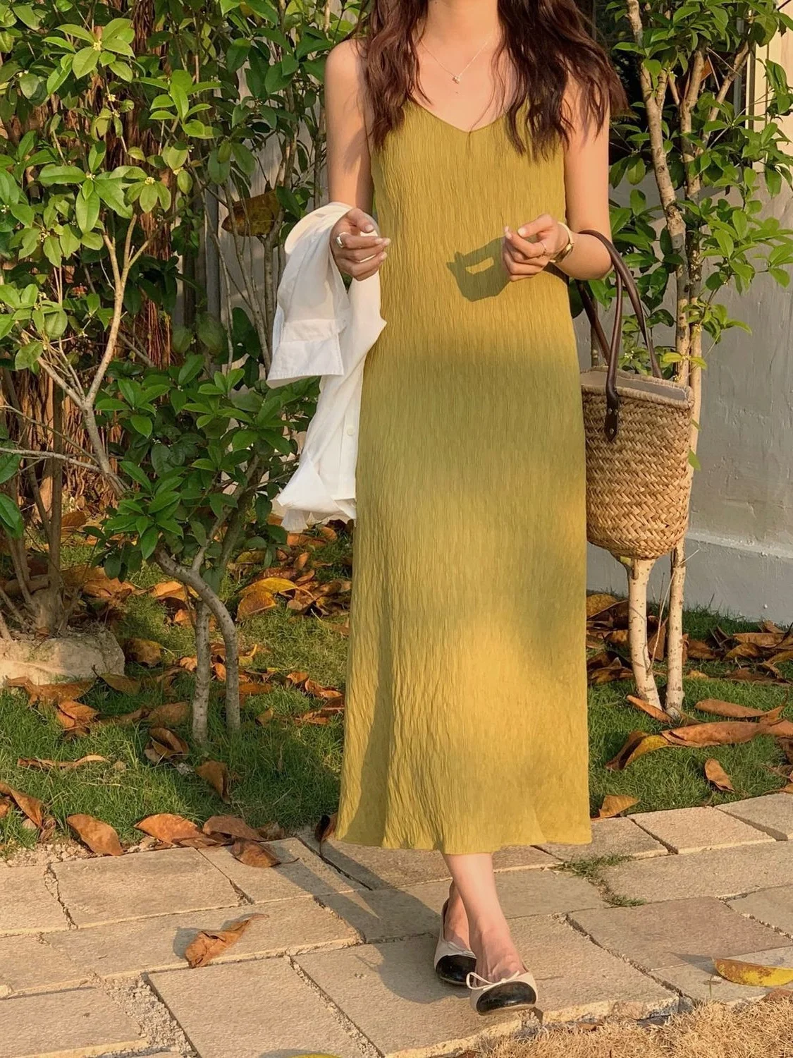 

plus Size 300 Pou Sexy Strap Long Dr Women Casual Loose Summer Dr Knee-Length Casual Sle Commute Simple Folded