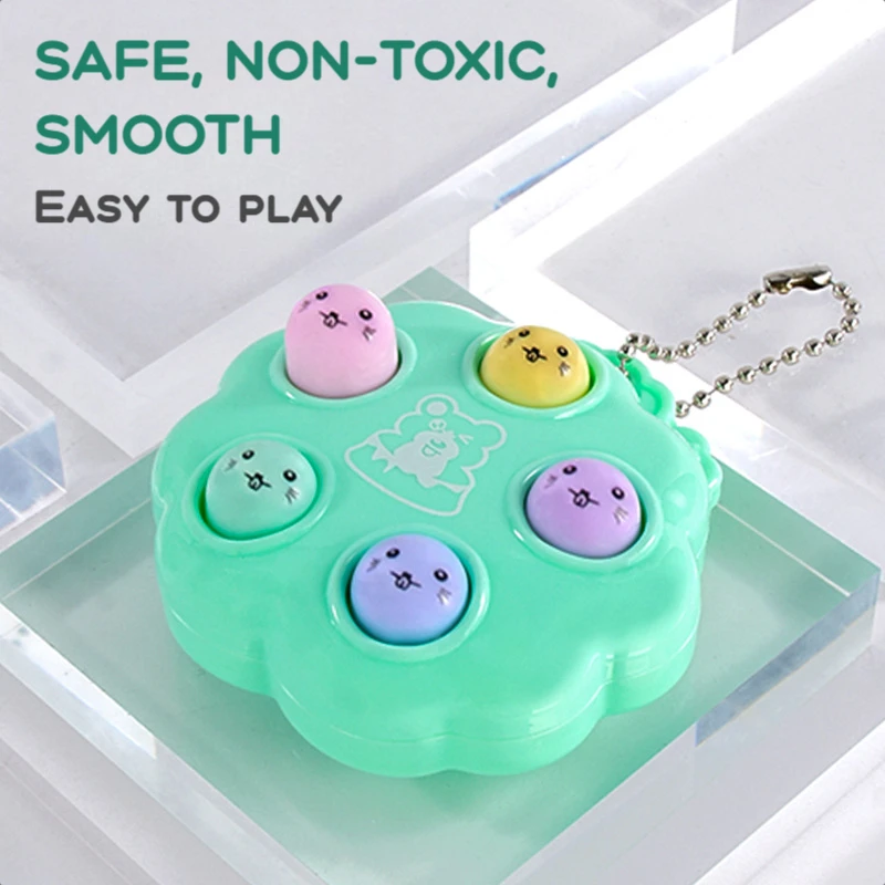 NEW kawaii fidget toys whack a mole keychain Simple Dimple fidget board portable antistress decompression toys for children Hot