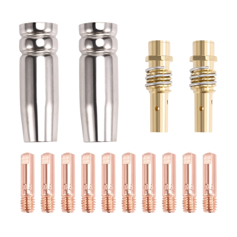 

14PCS 15AK Welding Torch Accessories Consumables MIG Torch Gas Nozzle Tip Holder Of 15AK MIG