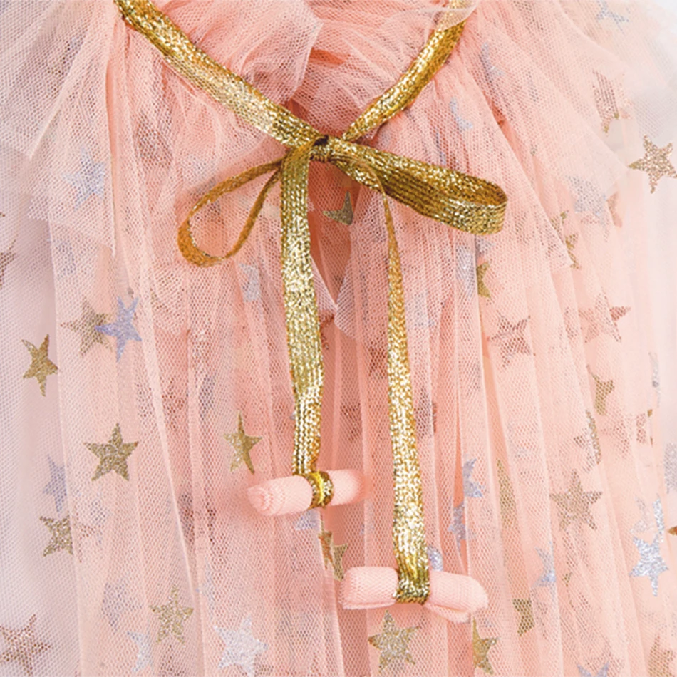 Children Dress Up Kids Stars Princess Costume Baby Fashion Cloak Girls Shining Party Cape Unicorn Carnival Clothing Accessories