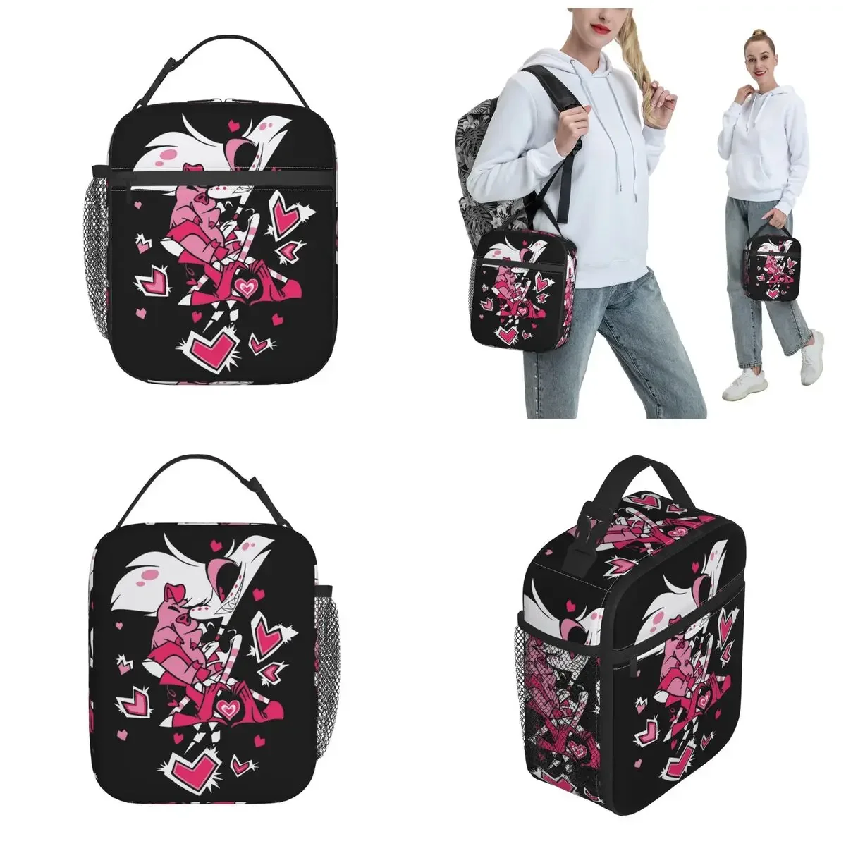 Hazbins Hotels Cute Fat Nuggets Insulated Lunch Bags Large Lunch Container Thermal Bag Tote Lunch Box Office Picnic Men Women