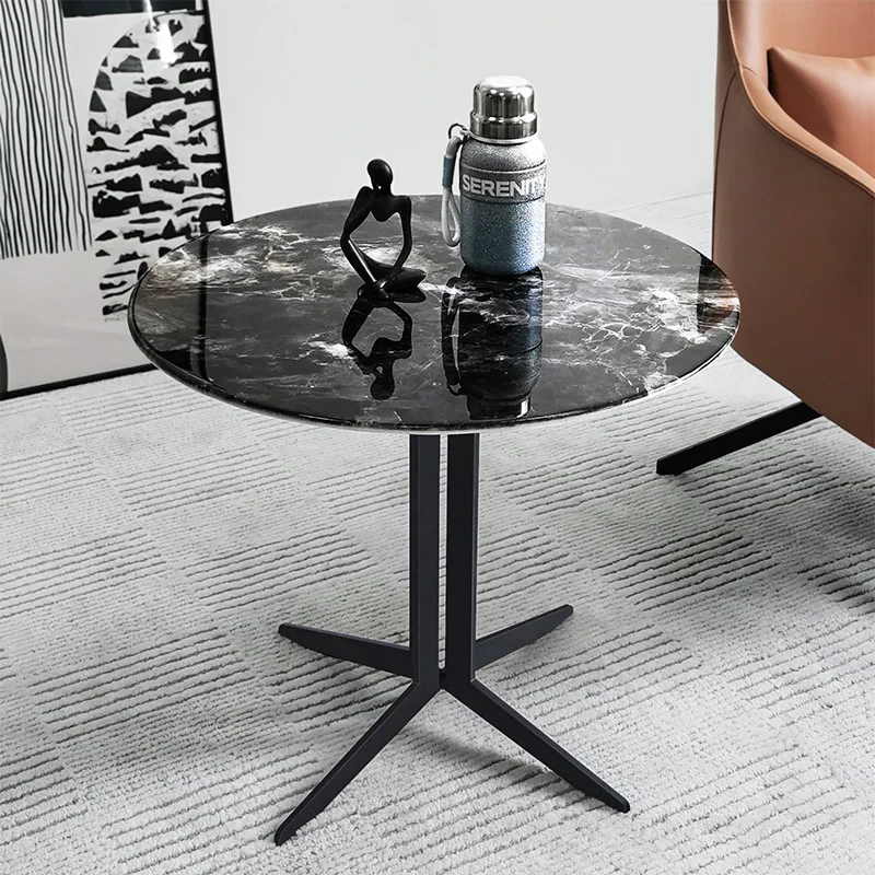 light luxury rock slab edge few small coffee tables, marble sofa corner few, Italian tea table small round table movable small t