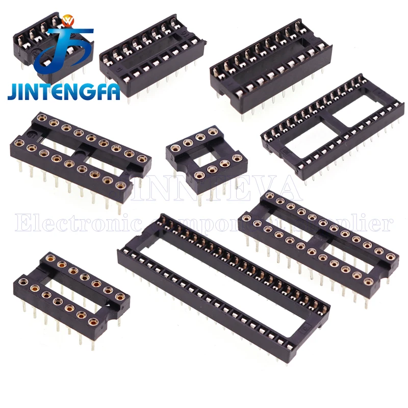 DIP 6P 8Pin 14Pin 16Pin 18P 20P 24P 28P 32P 40Pin PLCC32 /44 IC Lock Seat Socket Test IC Sockets Solder Type Connector Chip Base