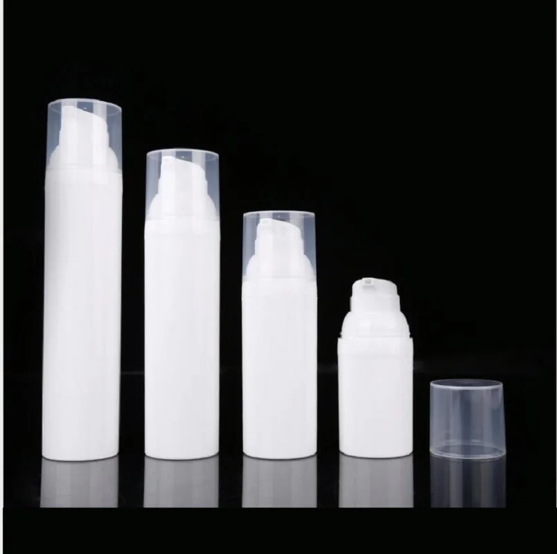 30ML white plastic airless bottle clear lid lotion/emulsion/foundation/serum/essence/liquid gel toner balance cosmetic packing