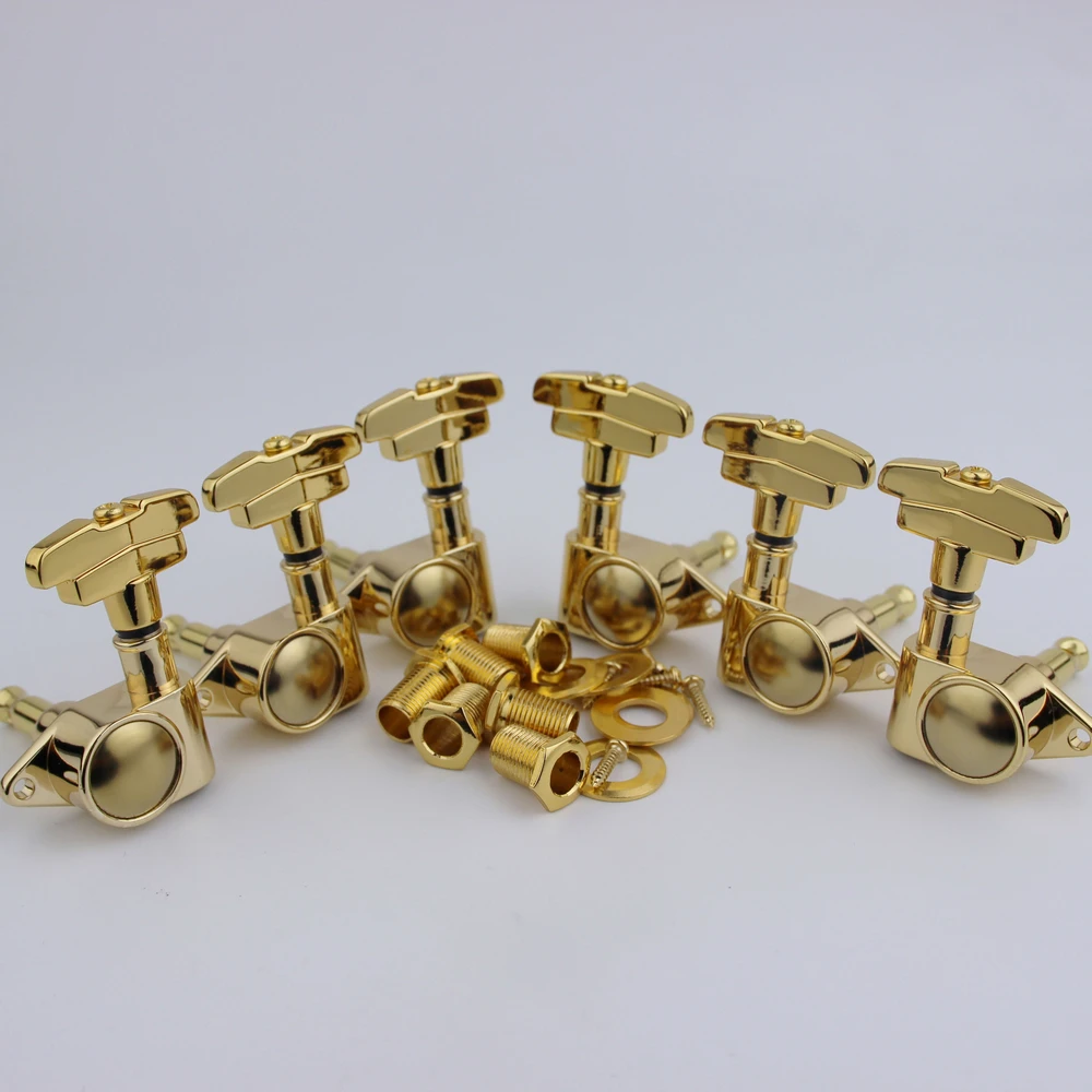 New Gold Guitar Tuners 3R+3L Art Deco Rotomatic Imperial Style Head