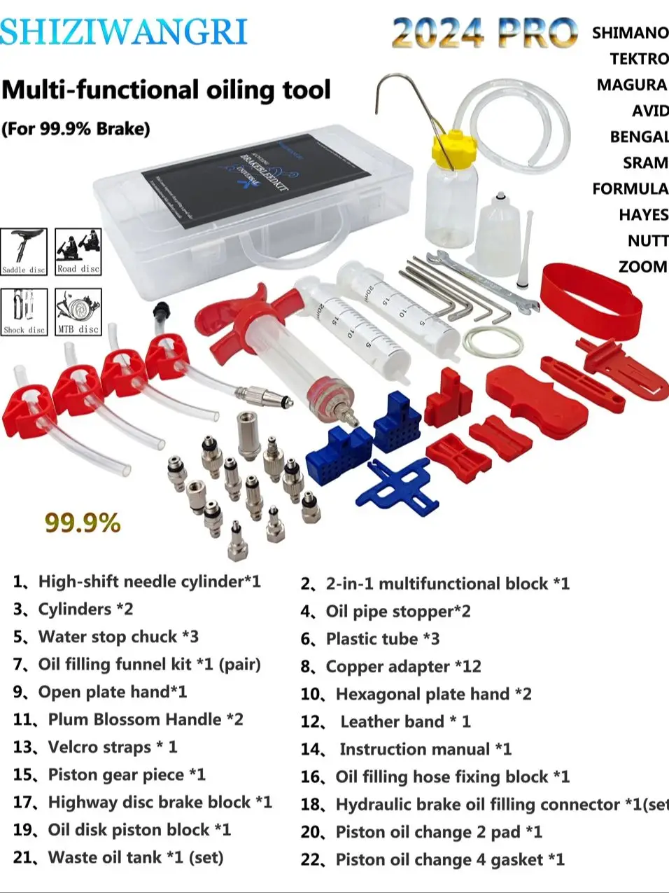 AliExpress New 2024 Pro Bicycle Hydraulic Disc Brake Oil Bleed Kit For SHIMANO,SRAM,Avid,Series MTB Road Bike Brake Repair Tools