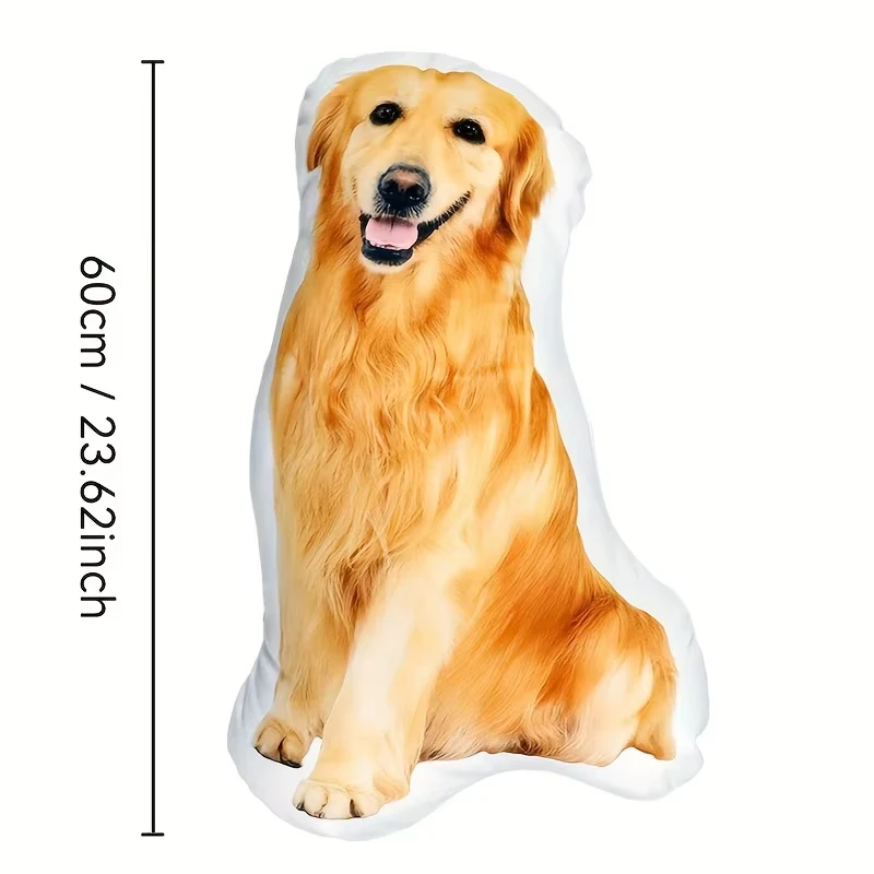 1PC Double Sided 3D Printing Custom Pet Photo Cushion Soft Plush Dog Cat Seat Throw Pillow view 4