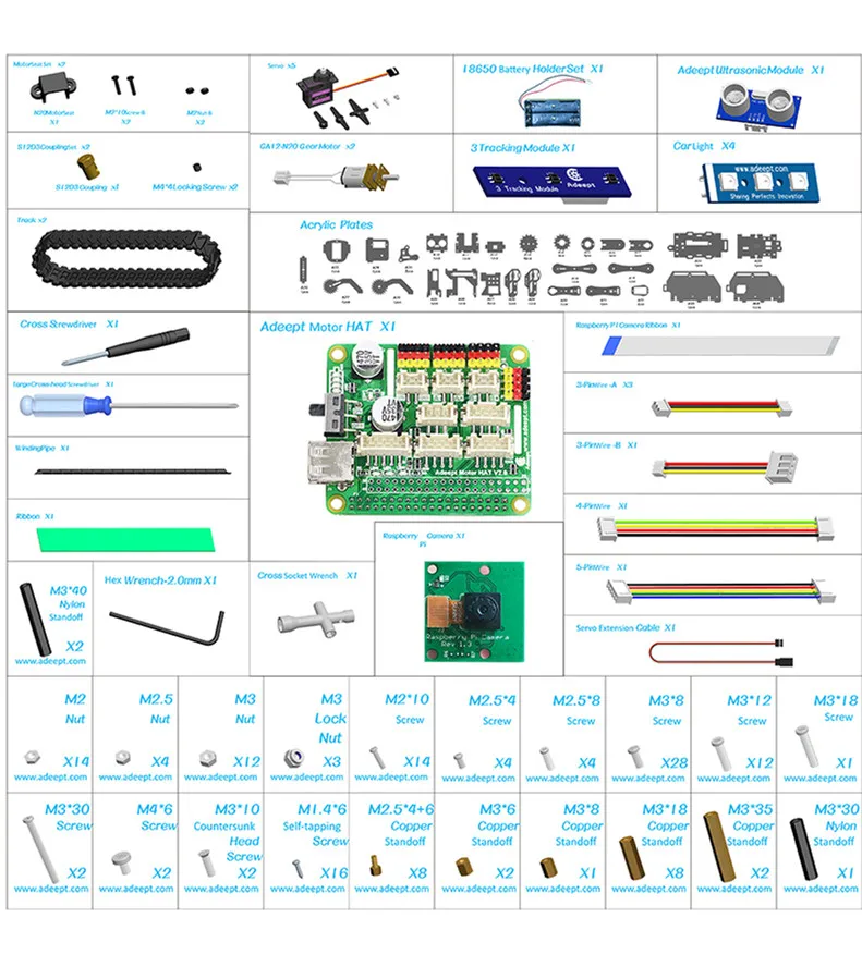 Raspberry PI 4 generazione 4B/3B Robot Tank WiFi Camera AI Video Machine Robot Smart Remote Control accessorio fai da te Demo Board Part