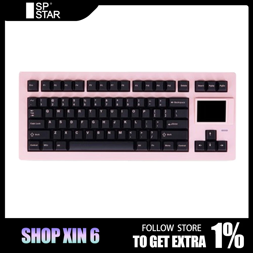 SP STAR D82 PRO Mechanical Keyboard Tri Mode Bluetooth Wireless Aluminium Alloy Esports Mechanical Keyboard Pc Accessories Gamer