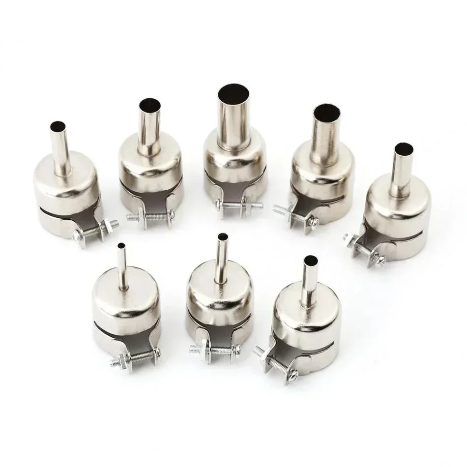 1 buah nosel solder udara Universal nozel bulat untuk 850 852D 898 stasiun solder nozel Las udara panas