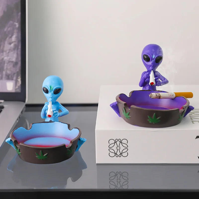 Abstract Alien Ashtray, Home Living Room, Study, Office, Anti-fly Ash Ashtray, Decorative Items, Sundries Storage Box.