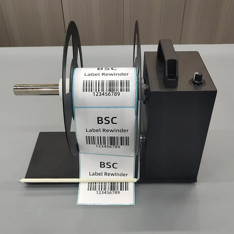 Label Rewinder Synchronous Barcode Printer Rewinding Automatic Rewind & Unwind Label Rewinding Machine up to Label Width 180mm