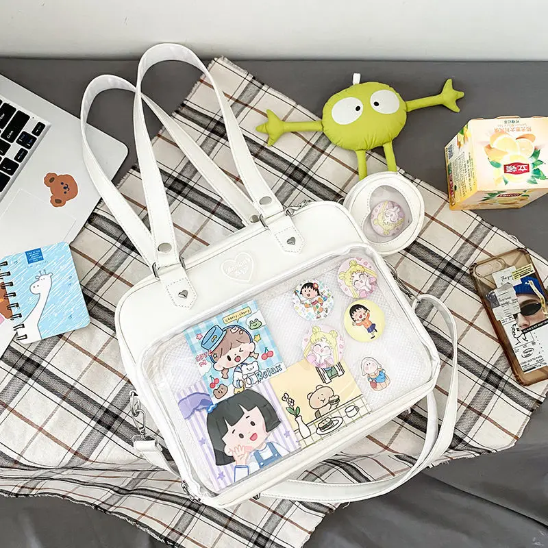 Frauen japanischen Stil Trend kawaii Süßigkeiten Farbe große Kapazität ita Tasche Mode Student adrette Umhängetasche Messenger Umhängetasche – Detail 6
