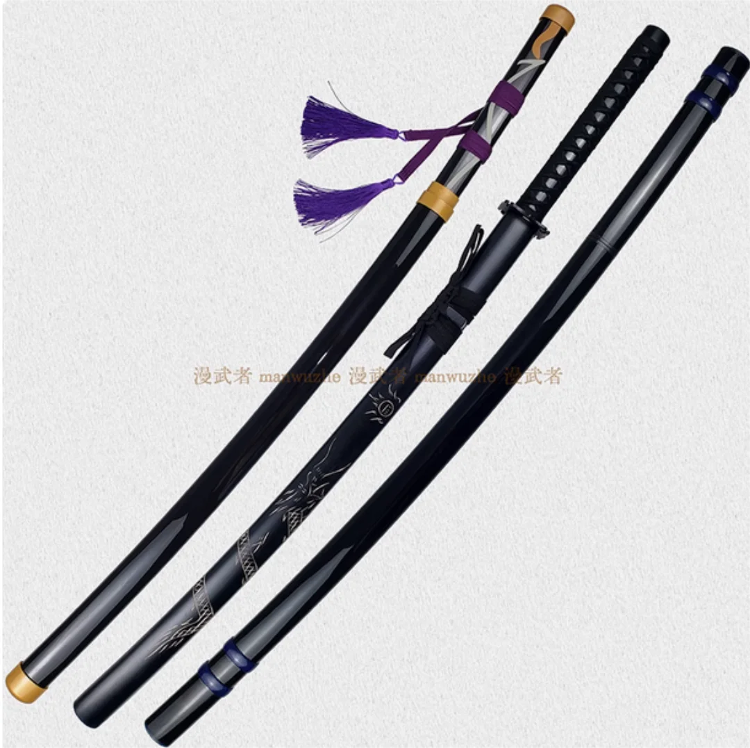 

High Quality Japanese Samurai Katana Juhe Dao Knife Sword Bamboo/Resin Blade ABS Saya Training Weapon Cosplay Props Unsharp