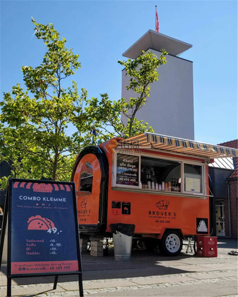 9,2 Fuß mobiler Küchen-Food-Anhänger, USA-Standard, Wohnmobil, voll ausgestatteter Hotdog-Saft, Kaffee-Food-Truck, Eiscreme-Verkaufswagen