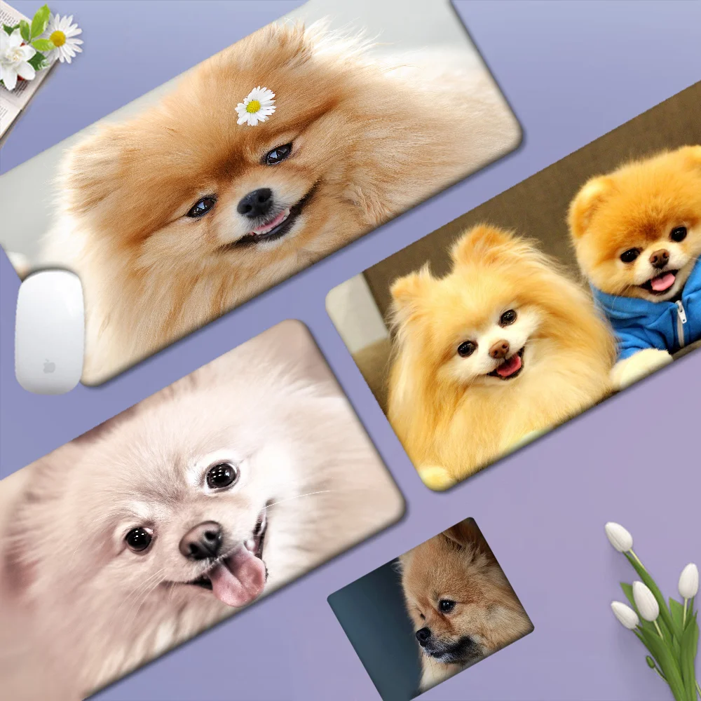 Cute Pomeranian Dogs Large XXL Keyboard Mat Table Mat Students Gamer Desktop Mousepad Gaming Mouse Pad For Teen Girls Bedroom