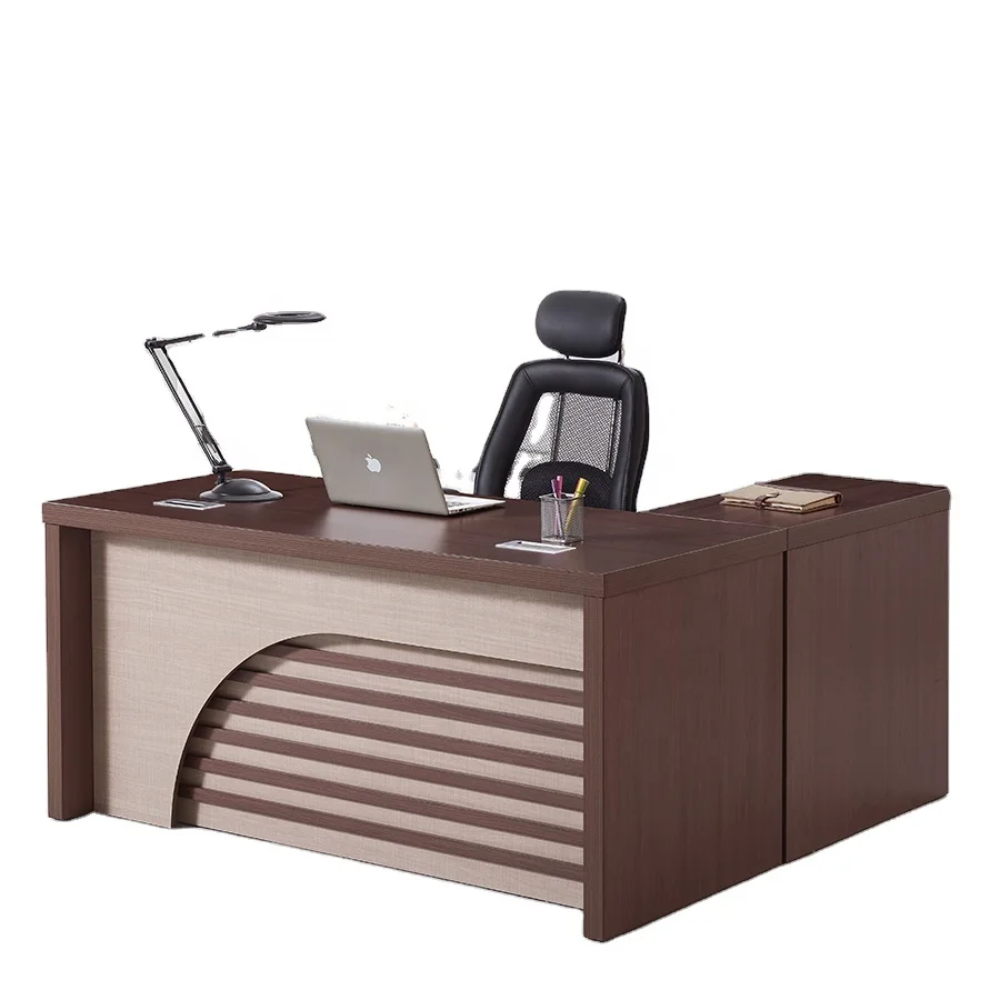 

Hot Selling Factory Price Wooden Computer L Shaped Office Desk
