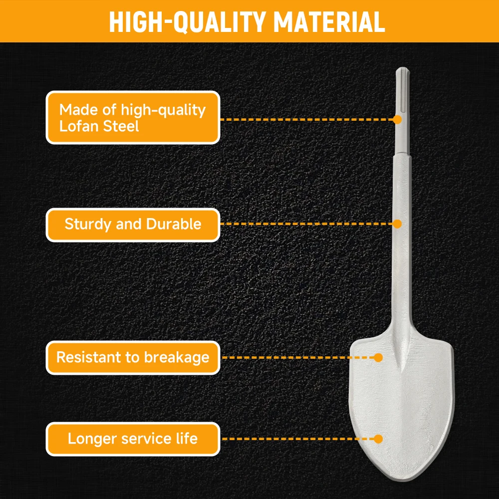 Hotehe sds-max haste 40crv pá de argila 20 '' jack martelo bit trincheira & escavação pá bit para argila cascalho congelado solo concreto